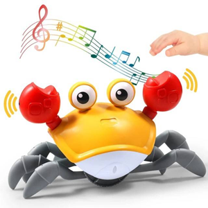خرچنگ موزیکال شارژی سنسوردار نارنجی electric induction cute crab orange -اسباب بازی